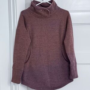 Prana Sweatshirt Size XS Mauve Snap Mock Collar Womens Pull Over